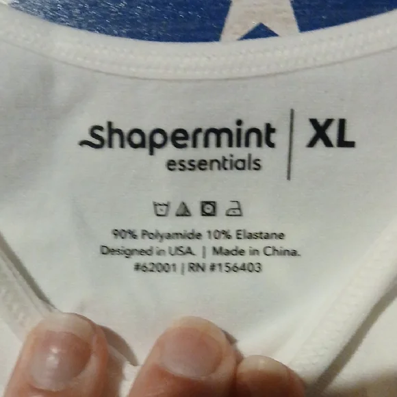 Shapermint White Women's Slim Fit Camisole Tank - Picture 2 of 3